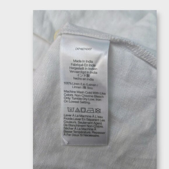 MADEWELL Square-Neck Mini Dress in 100% Linen White 12 NWT - Picture 11 of 12